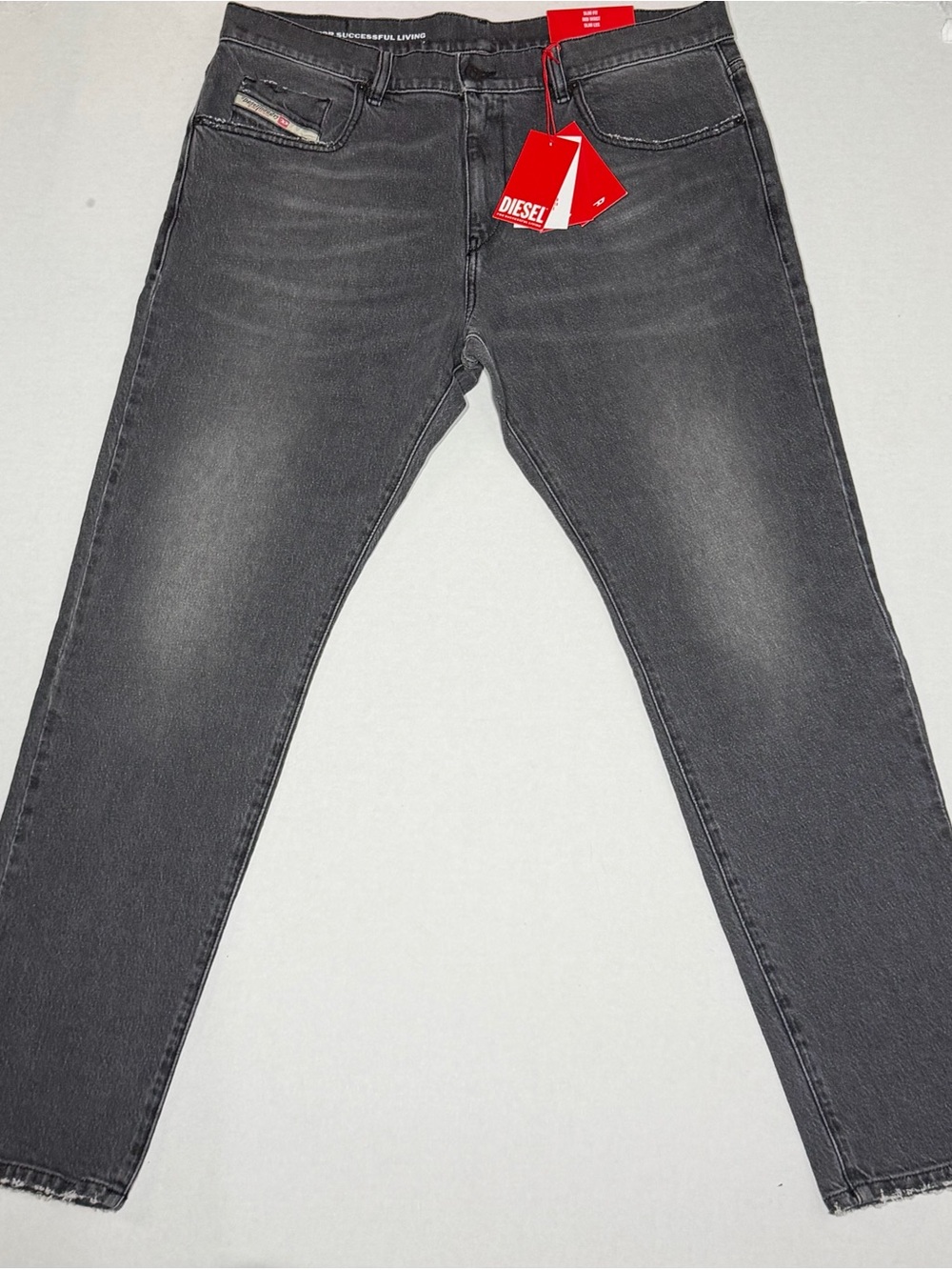 Diesel Premium Washed Charcoal Grey Denim Jeans NWT